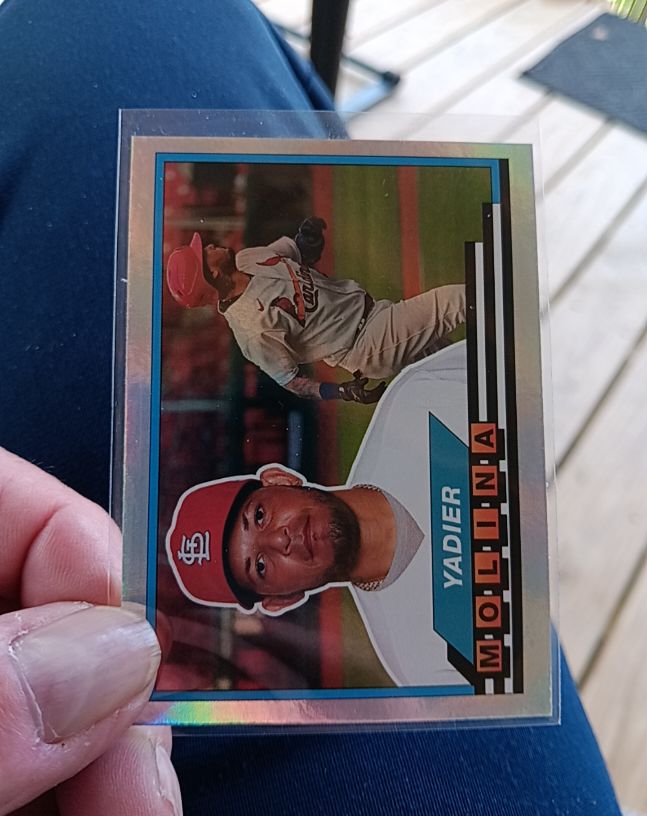 2021 Topps Archives 1989 Big Foil #89BF-22 Yadier Molina — front