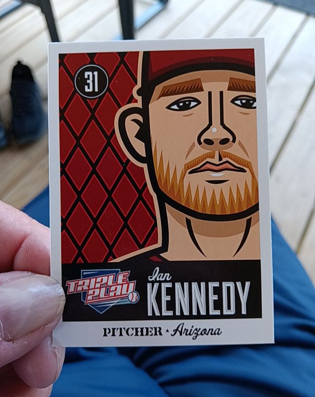 2012 Panini Triple Play #1 Ian Kennedy — front