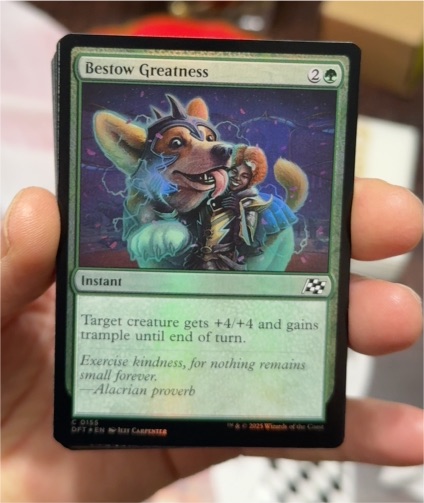 2025 Magic: The Gathering #155 Bestow Greatness — front