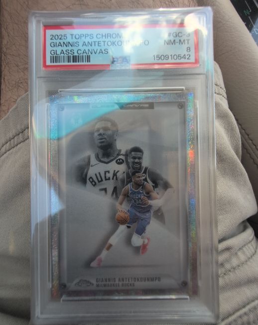 2025 Topps Chrome #GC-3 Giannis Antetokounmpo Glass Canvas — front