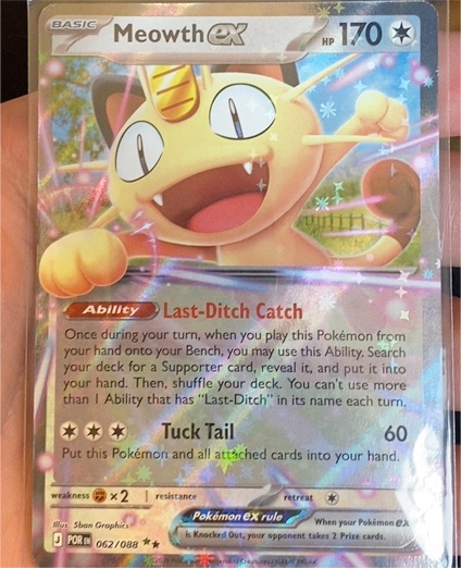 2023 Pokémon POR #062 Meowth EX — front