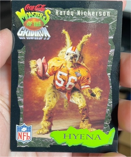 1994 Coca-Cola Monsters of the Gridiron #29 Hardy Nickerson — front