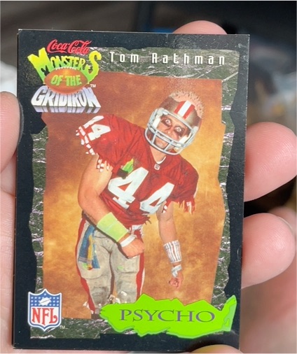 1994 Classic Pro Line Live Coca-Cola Monsters of the Gridiron #27 Tom Rathman — front
