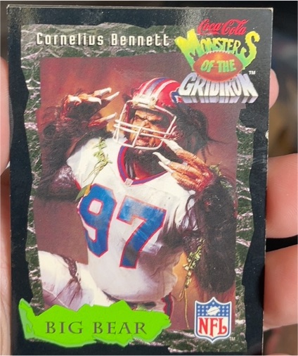 1994 Classic Pro Line Coca-Cola Monsters of the Gridiron #3 Cornelius Bennett — front