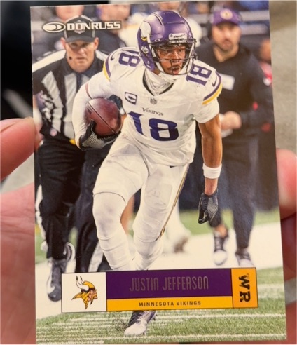 2025 Panini Donruss Retro 2005 #R05-JSJ Justin Jefferson — front