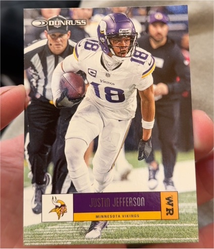 2025 Panini Donruss Retro 2005 #R05-JSJ Justin Jefferson — front