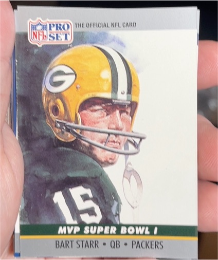 1990 Pro Set #1 Bart Starr Super Bowl MVP Collectibles — front