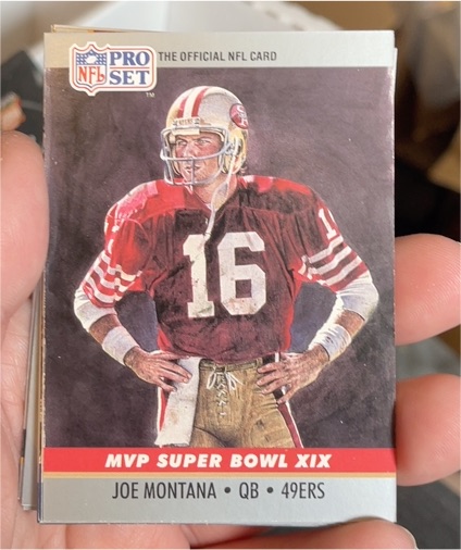1990 Pro Set #16 Joe Montana MVP Super Bowl XIX — front