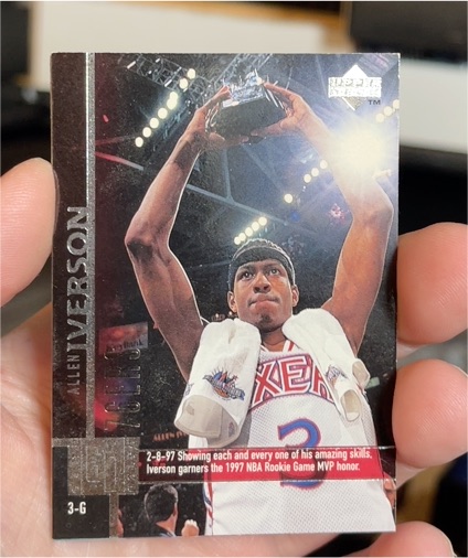 1997-98 Upper Deck #93 Allen Iverson Rookie Game MVP — front