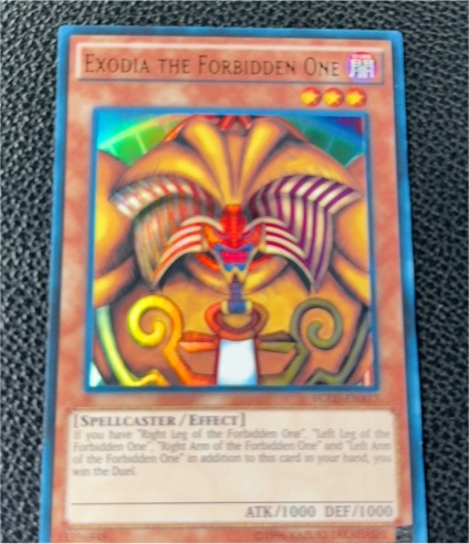 1996 Yu-Gi-Oh! LOB-124 Exodia the Forbidden One — front