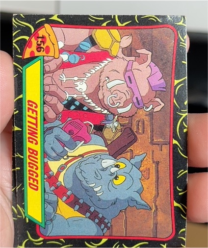 1989 Topps Teenage Mutant Ninja Turtles #156 Getting Bugged — front