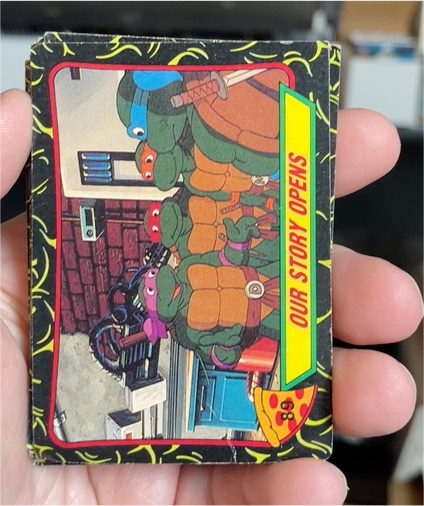 1989 Topps Teenage Mutant Ninja Turtles #89 Our Story Opens — front