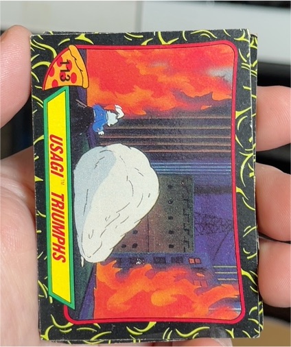 1989 Topps Teenage Mutant Ninja Turtles #113 Usagi Triumphs — front