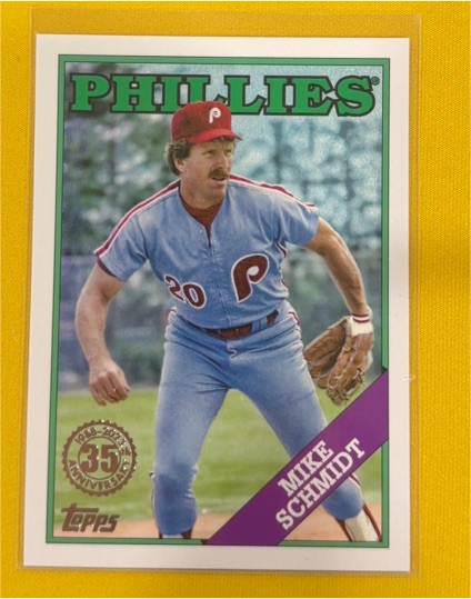 2023 Topps #T88-94 Mike Schmidt 1988 Topps 35th Anniversary Philadelphia Phillies — front