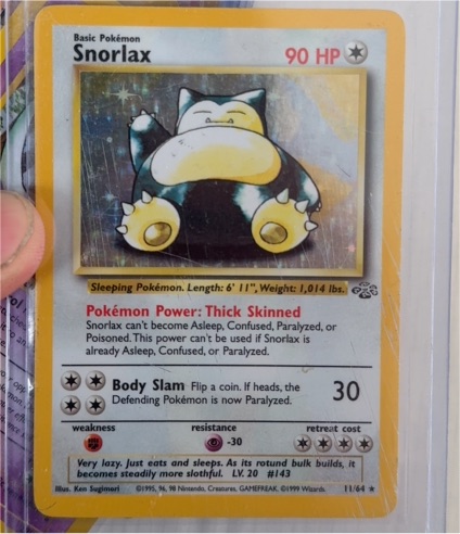 1999 Pokémon Jungle #11 Snorlax — front