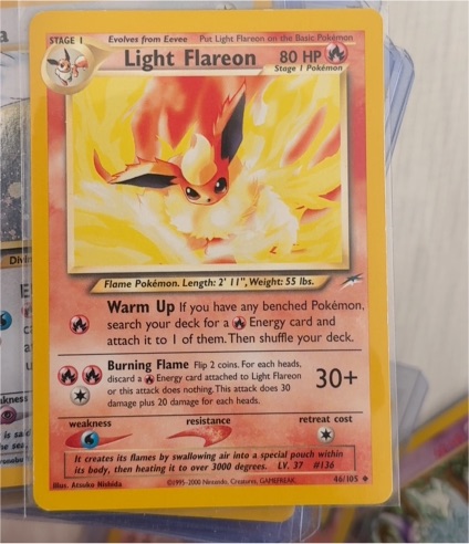 2000 Neo Destiny #46 Light Flareon — front