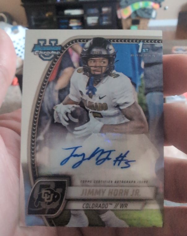 2024 Bowman Chrome University #PA-JHR Jimmy Horn Jr. — front