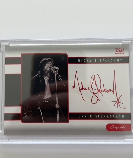 2025 Keepsake Michael Jackson Bad World Tour Laser Signagraph — front