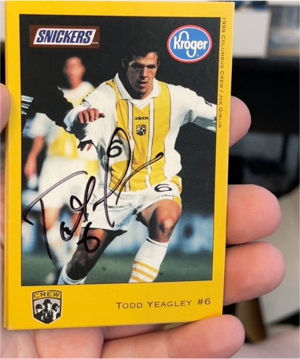 1999 Columbus Crew Todd Yeagley #6 — front
