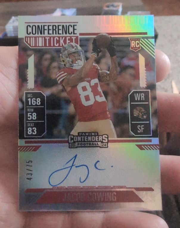 2024 Panini Contenders #139 Jacob Cowing Conference Ticket — front