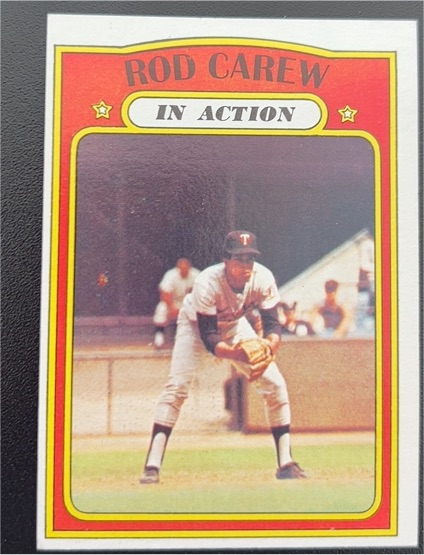 1972 Topps #696 Rod Carew In Action — front