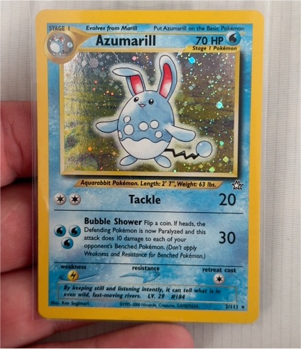 2000 Pokémon Neo Genesis #2 Azumarill — front