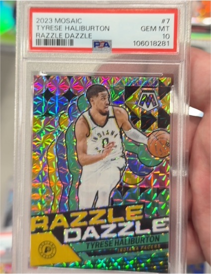 2023 Panini Mosaic #7 Tyrese Haliburton Razzle Dazzle — front