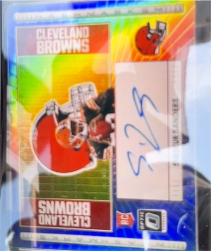 2025 Donruss Optic Hashmarks #HM-SS Shedeur Sanders Rookie Card — front