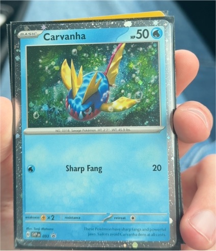 2024 Pokémon SV Black Star Promo #093 Carvanha — front