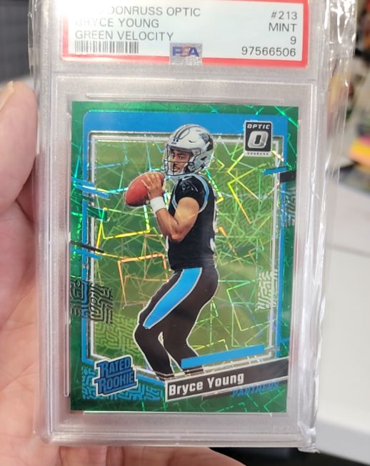 2023 Donruss Optic #213 Bryce Young Green Velocity — front