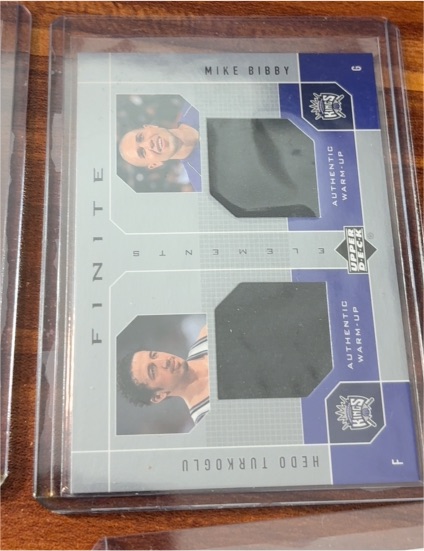 2002-03 Upper Deck Finite Elements Dual Warm-Ups Mike Bibby Hedo Turkoglu — front