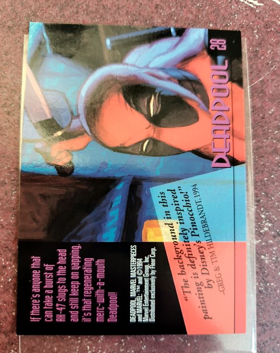 1994 Fleer Marvel Masterpieces #28 Deadpool — front