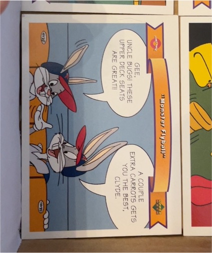 1991 Upper Deck Comic Ball 2 #Monster Flyball Bugs Bunny and Clyde Bunny — front