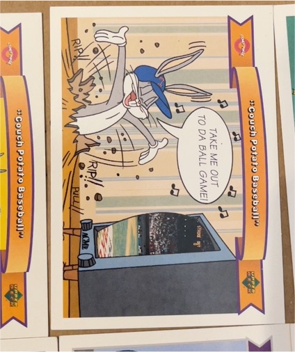 1991 Upper Deck Comic Ball 2 #40 Bugs Bunny Couch Potato Baseball — front
