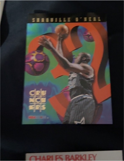 1995-96 SkyBox NBA Hoops #2 Shaquille O'Neal Number Crunchers Insert — front