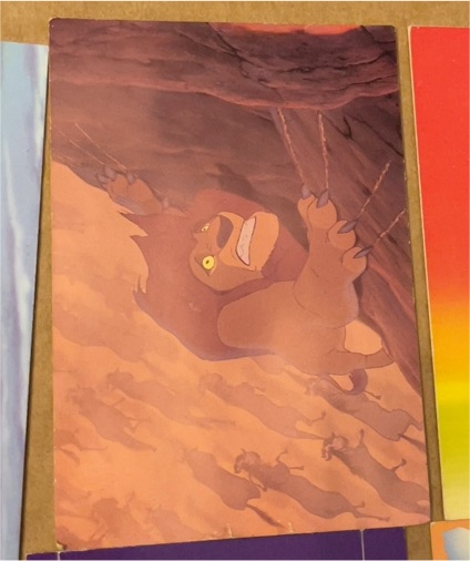1994 SkyBox The Lion King #30 Mufasa fears for his life — front
