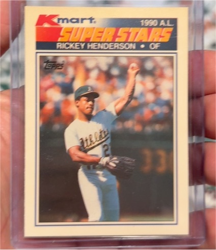 1990 Topps Kmart Superstars #23 Rickey Henderson — front