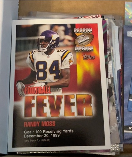 1999 Topps Season Opener Football Fever Randy Moss — front