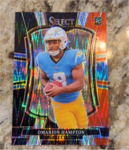2025 Panini Select Premier Level #102 Omarion Hampton — front