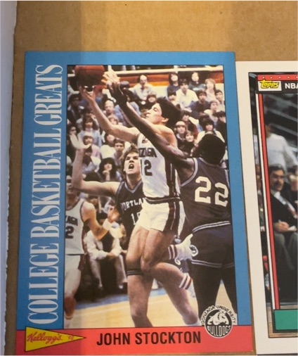 1992 Kellogg's College Basketball Greats #8 John Stockton — front