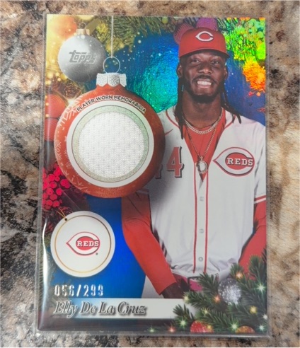 2025 Topps Holiday #PR-ED Elly De La Cruz — front