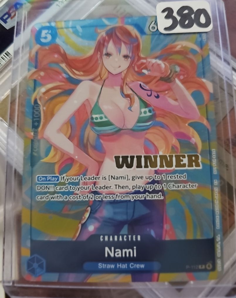 One Piece Card Game 2022 P-112 Nami WINNER Promo Heroines Battle Winner — front