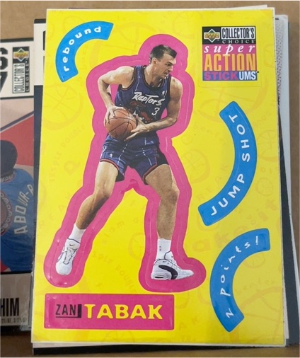 1996-97 Upper Deck Collector's Choice #S26 Zan Tabak Super Action Stick 'Ums — front