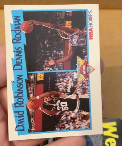 1991 NBA Hoops #311 David Robinson Dennis Rodman — front