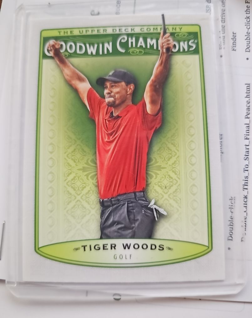 2019 Upper Deck Goodwin Champions #25 Tiger Woods — front