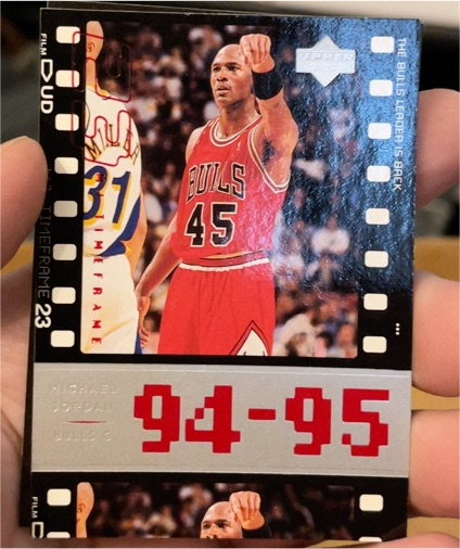 1996 Upper Deck Timeframe #94-95 Michael Jordan — front