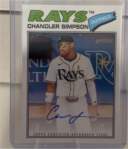 2026 Topps Heritage Real One Autographs #RDA-CS Chandler Simpson — front