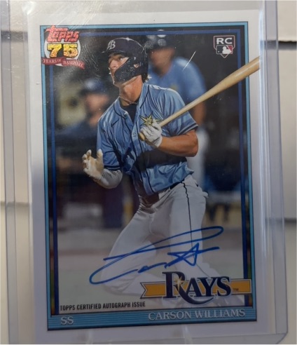 2026 Topps Series 1 #91A-CW Carson Williams — front