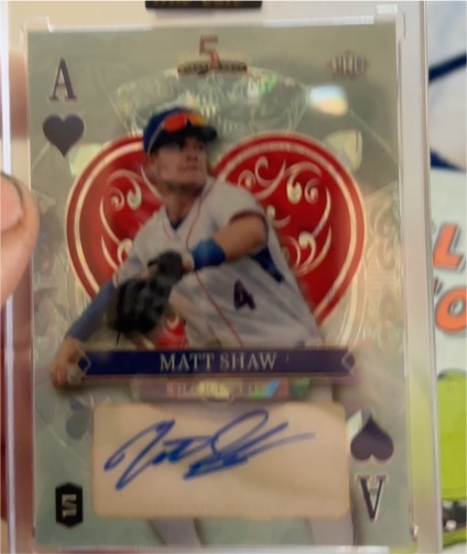 2024 Wild Card 5 Card Draw Stacked Deck #Ace of Hearts Matt Shaw — front