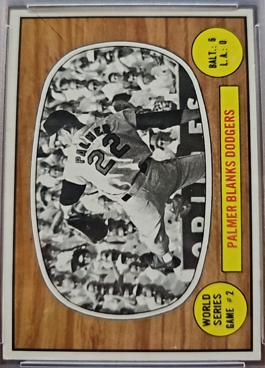 1967 Topps #152 World Series Game 2 Palmer Blanks Dodgers Jim Palmer — front